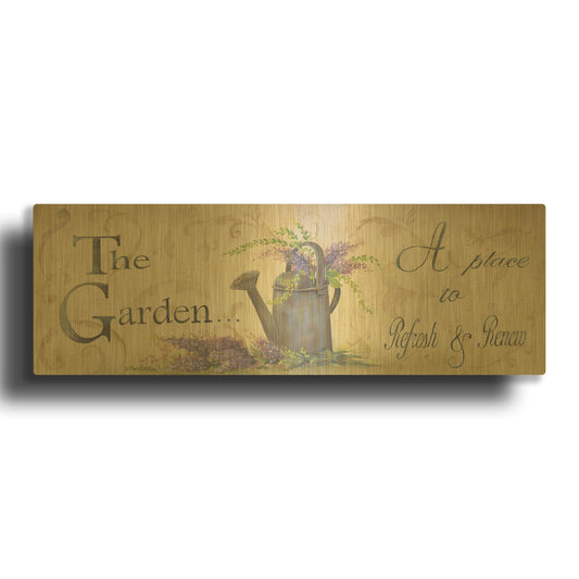 'A Place to Refresh' By Pam Britton Gold Metal Wall Art