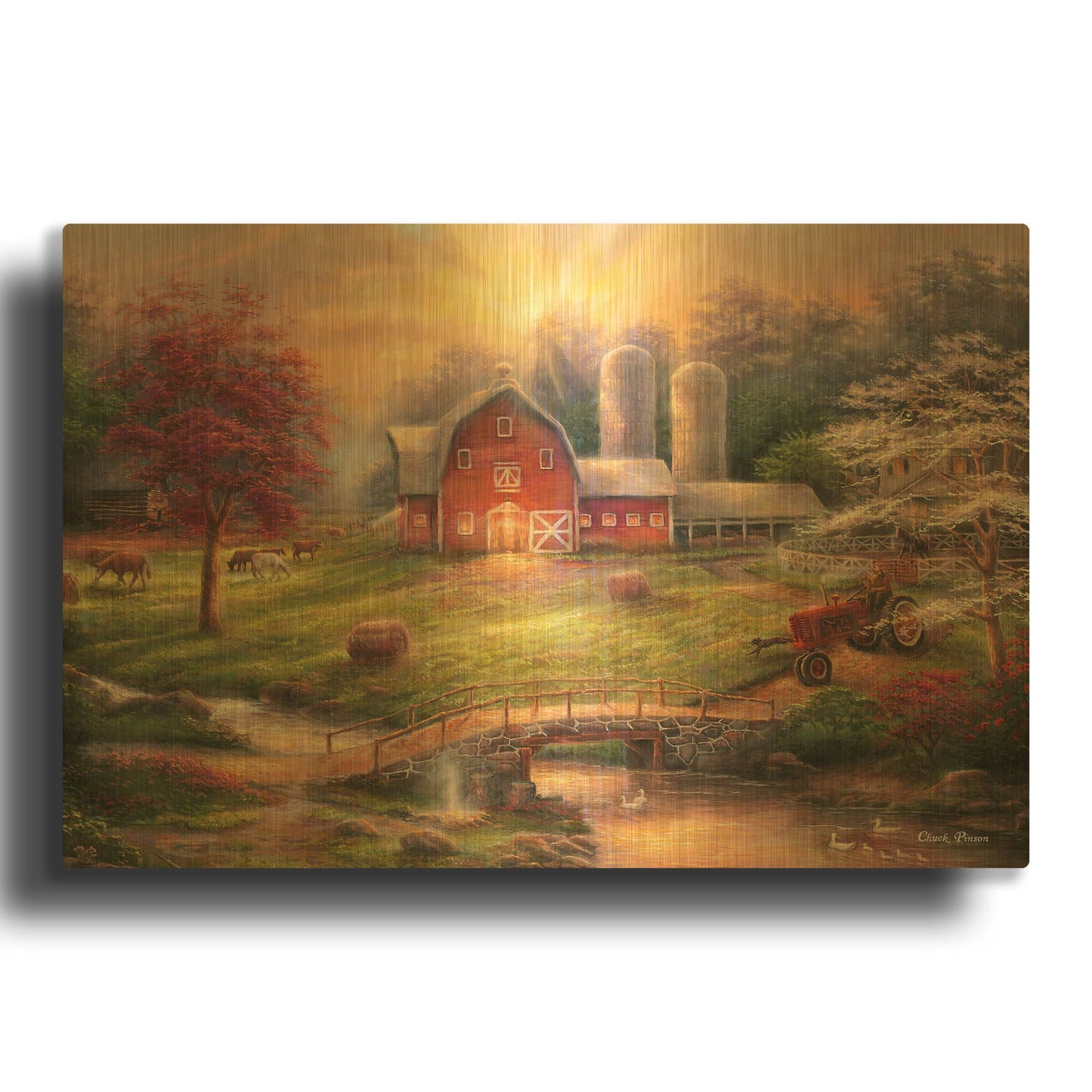 'Anticipation of the Day Ahead' By Chuck Pinson Gold Metal Wall Art