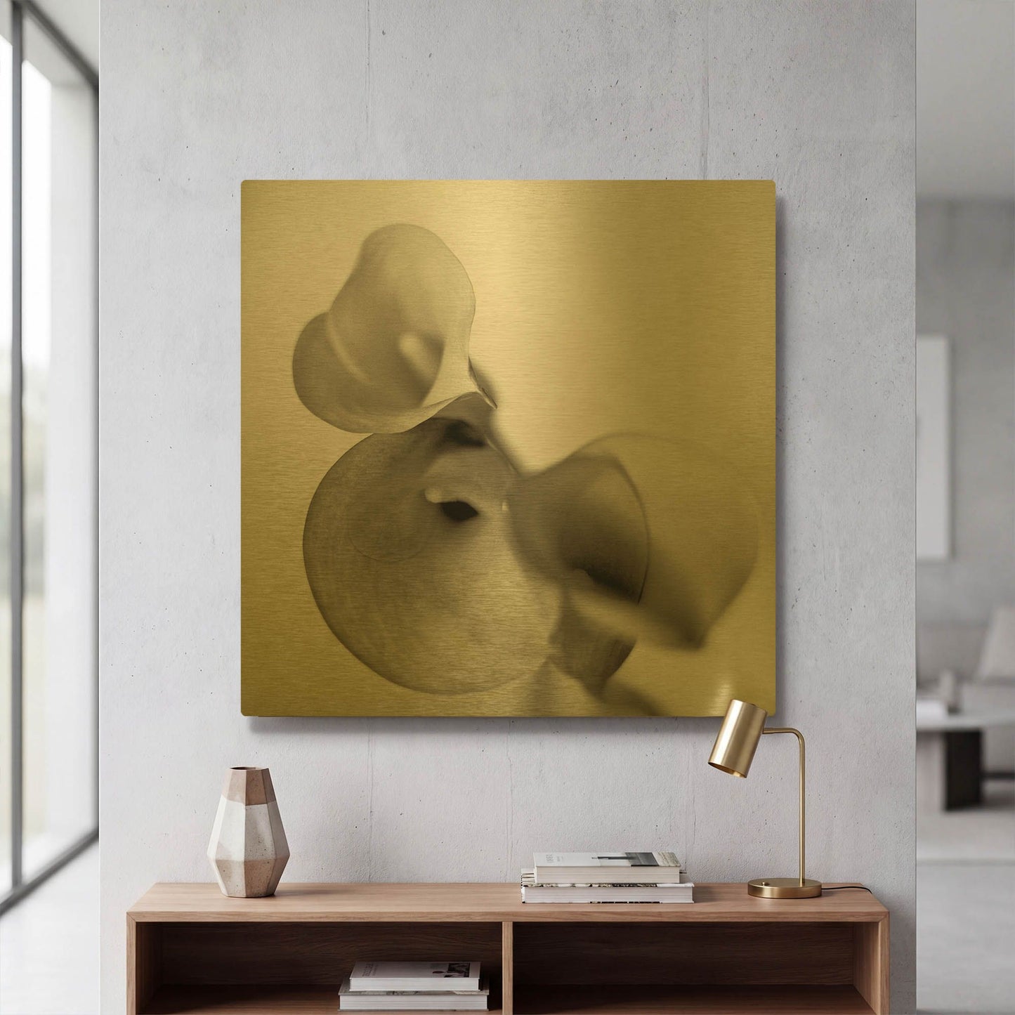 'Florison 59' By Alan Blaustein Gold Metal Wall Art