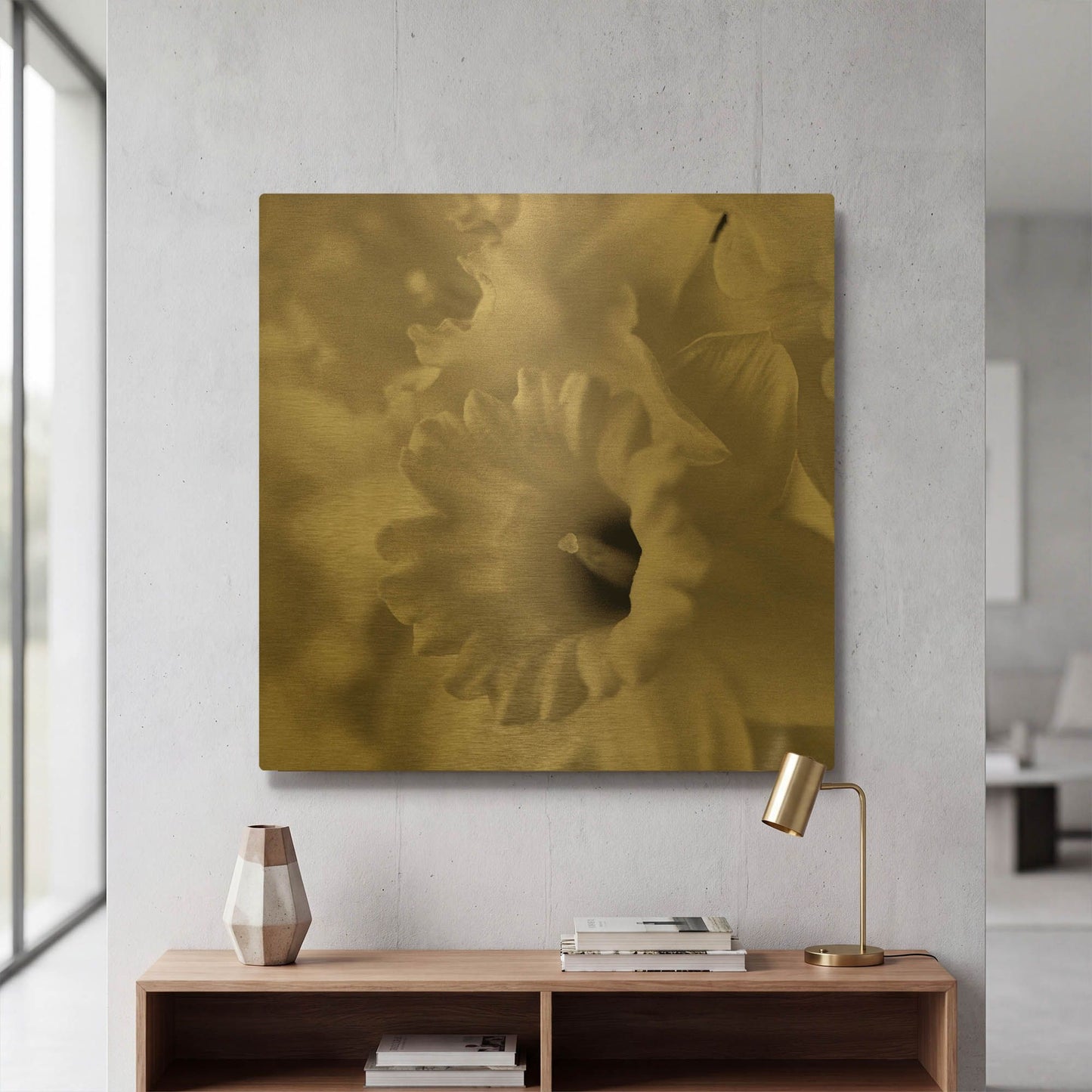 'Florison 45' By Alan Blaustein Gold Metal Wall Art