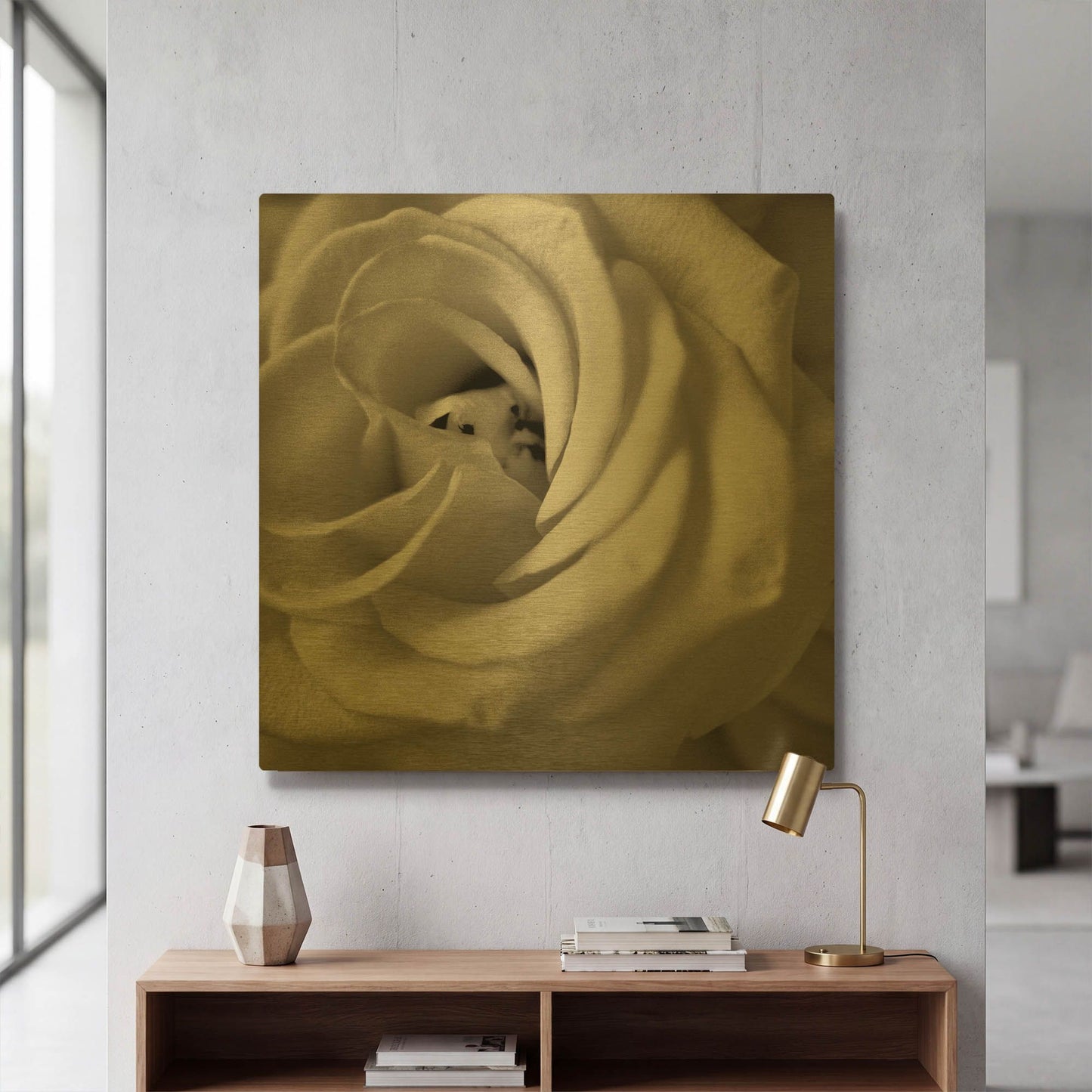 'Florison 43' By Alan Blaustein Gold Metal Wall Art
