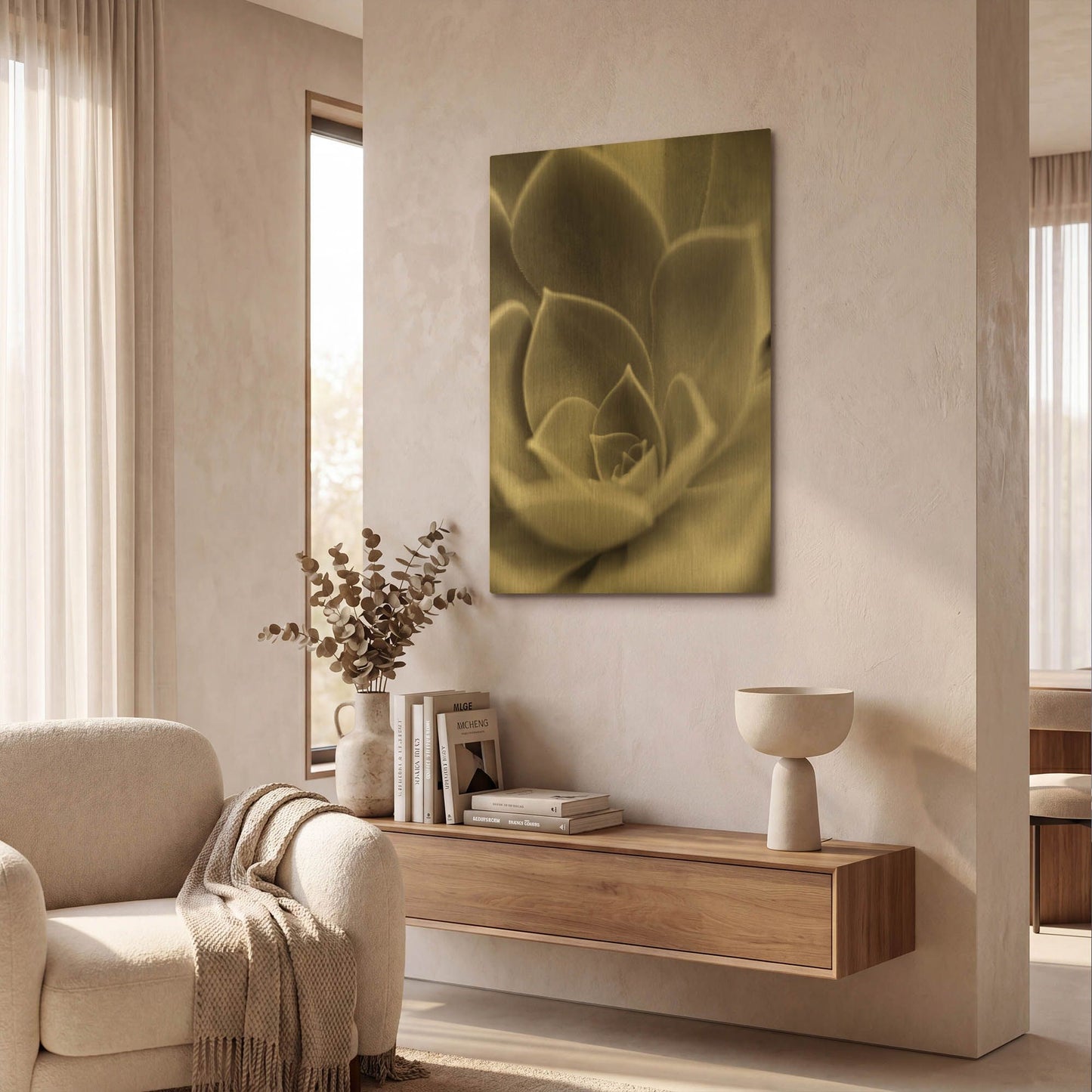 'Florison 25' By Alan Blaustein Gold Metal Wall Art