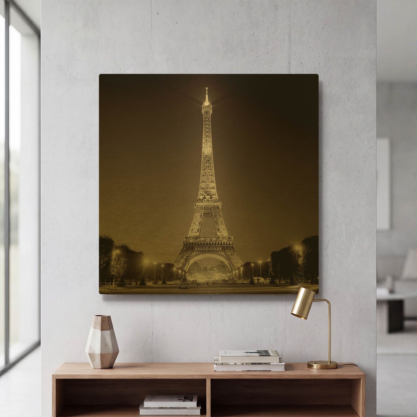 'Tour Eiffel 1' By Alan Blaustein Gold Metal Wall Art