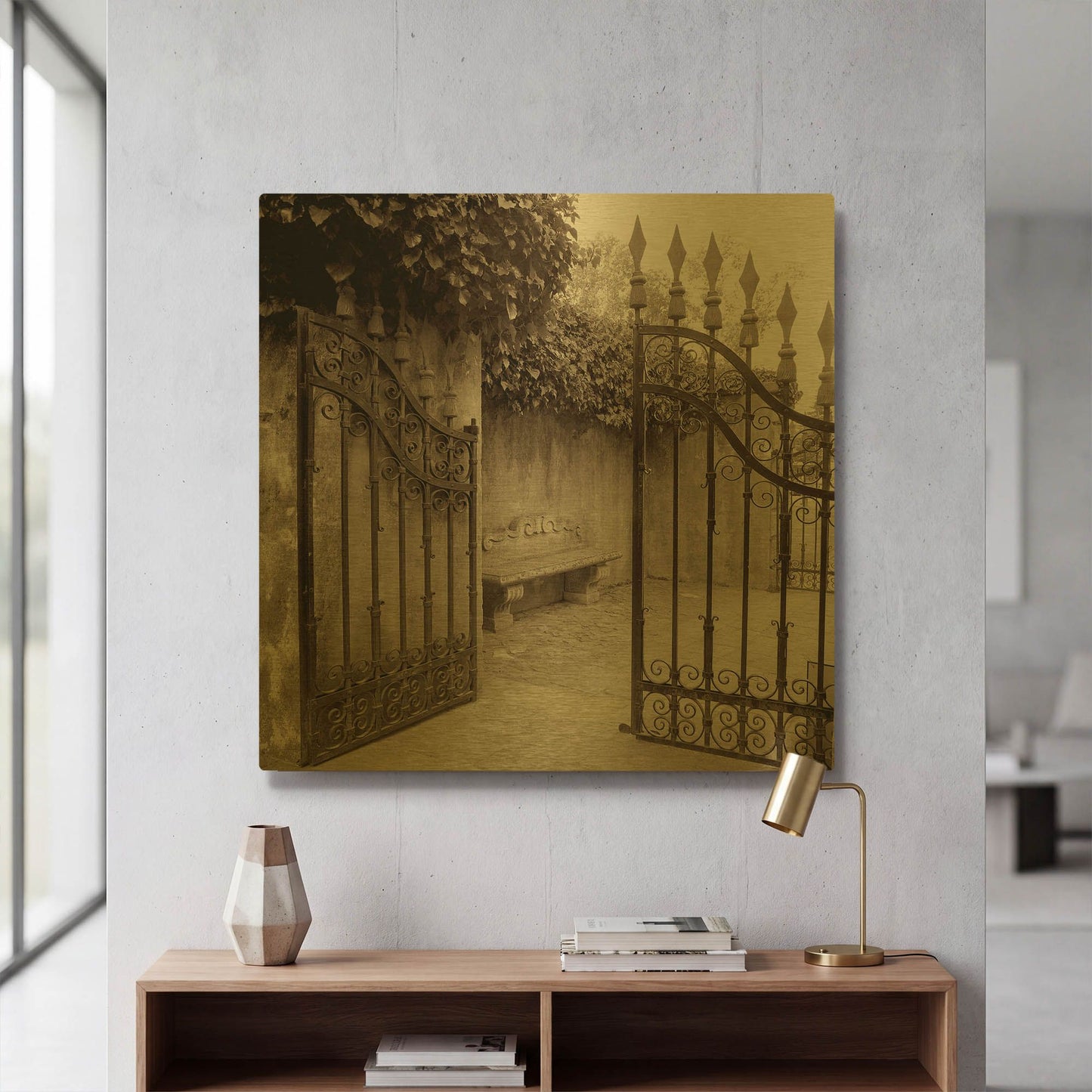 'Avignon 1' By Alan Blaustein Gold Metal Wall Art