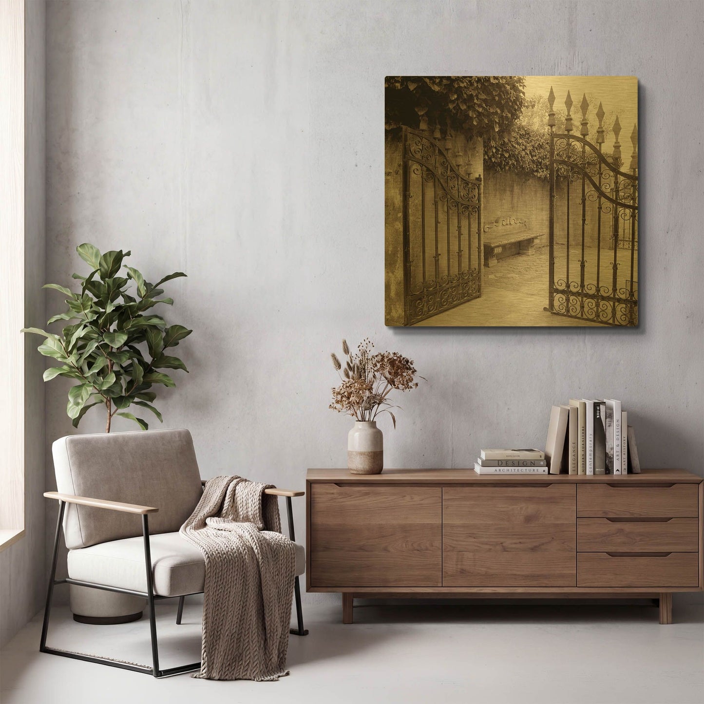 'Avignon 1' By Alan Blaustein Gold Metal Wall Art