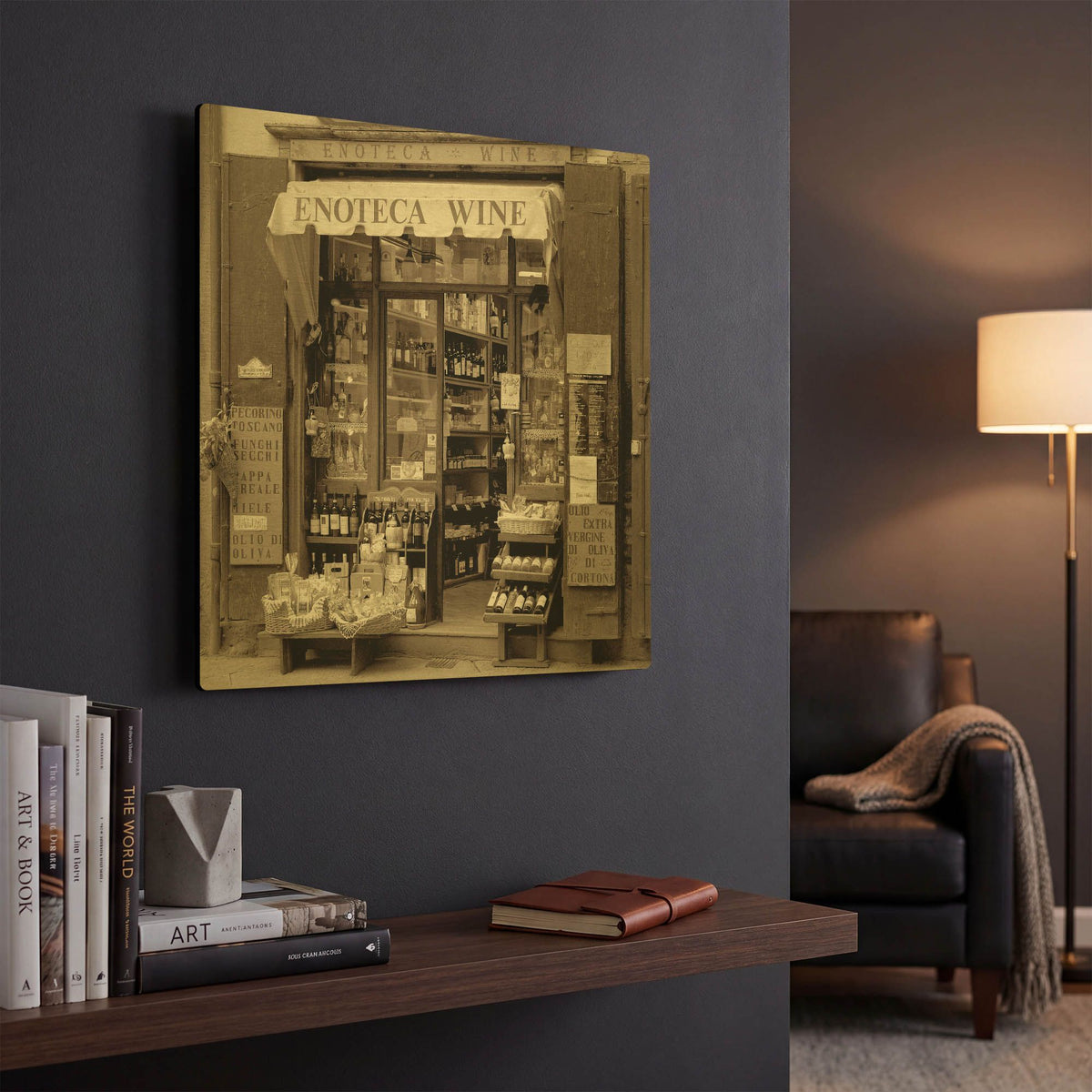 'Marketplace 33' By Alan Blaustein Gold Metal Wall Art
