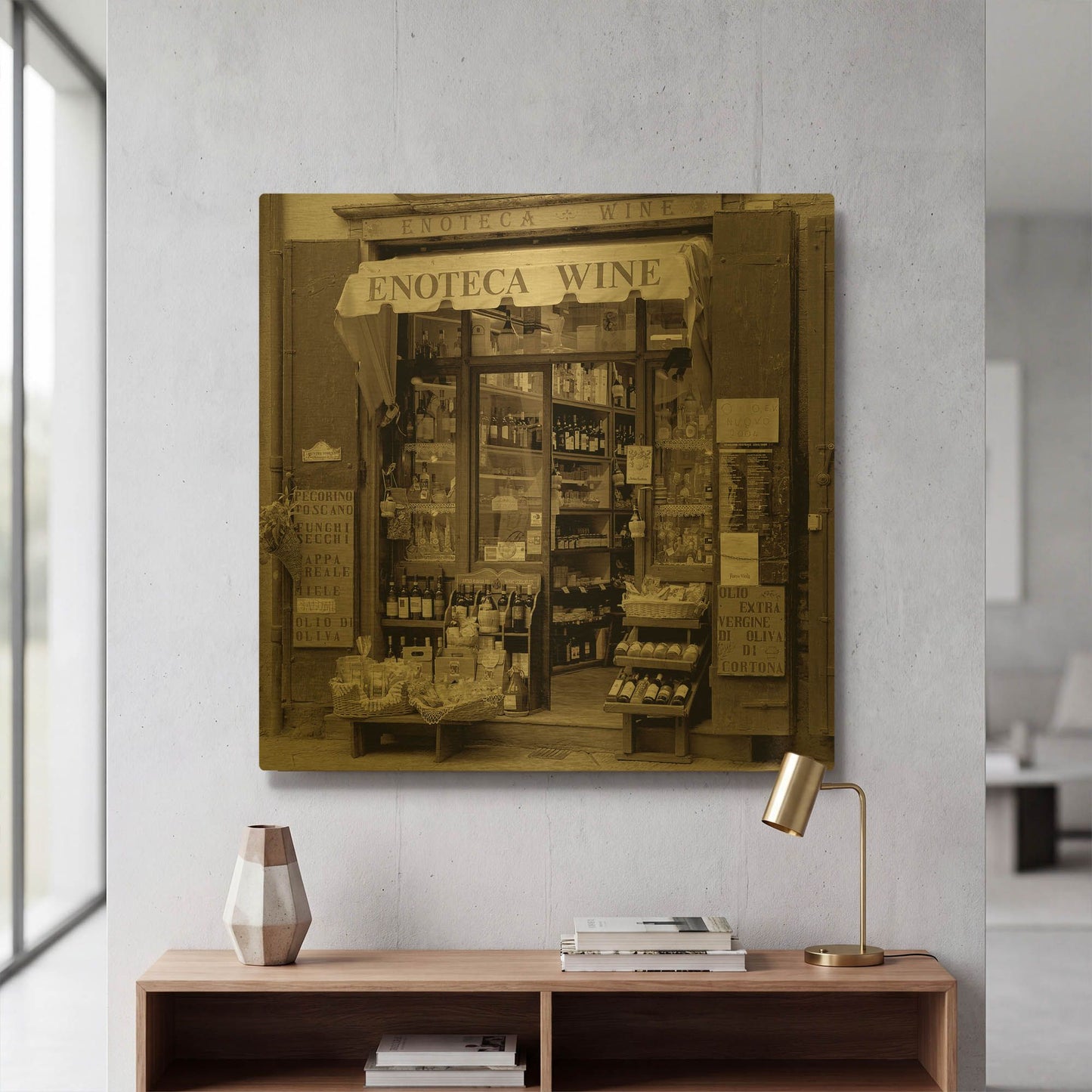 'Marketplace 33' By Alan Blaustein Gold Metal Wall Art
