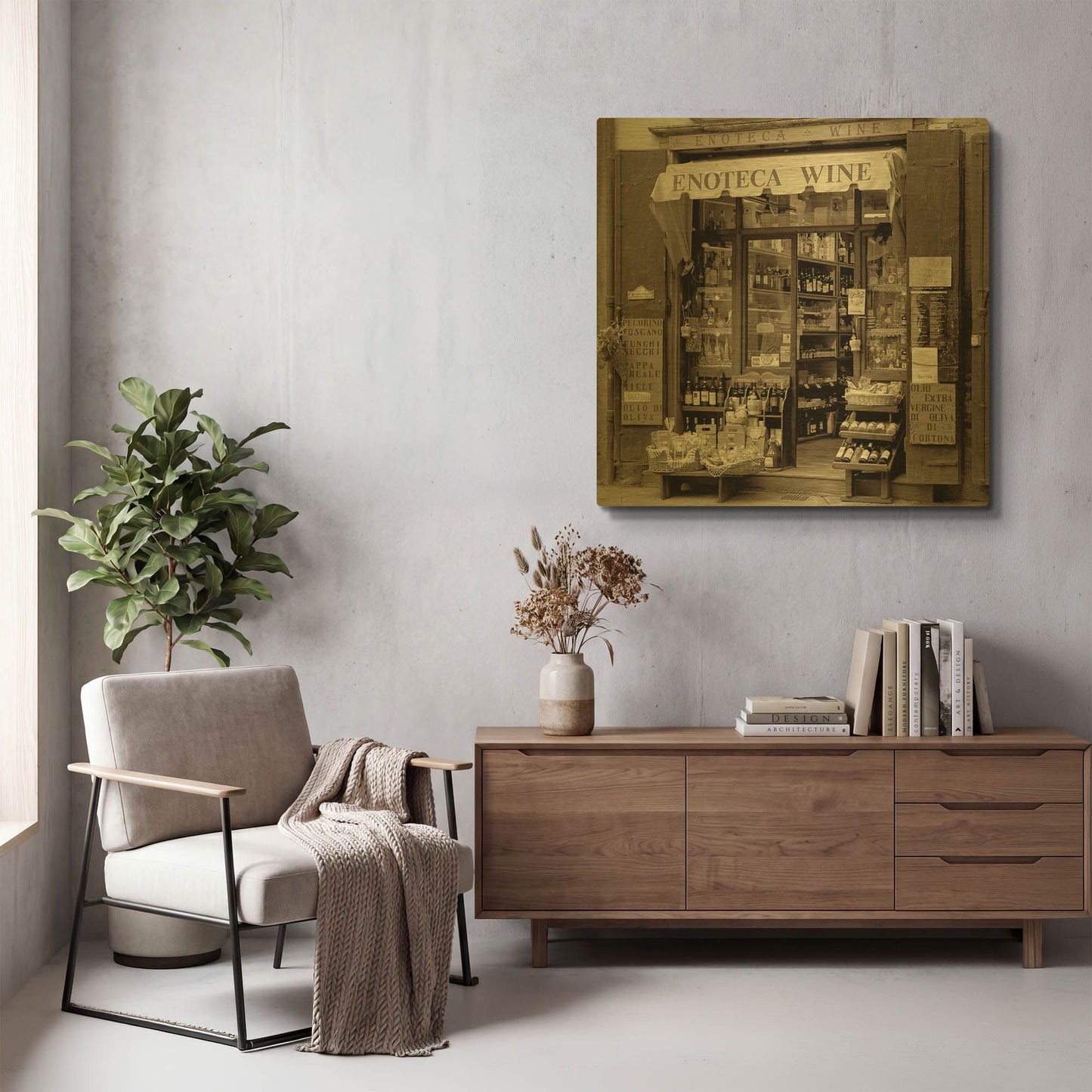 'Marketplace 33' By Alan Blaustein Gold Metal Wall Art