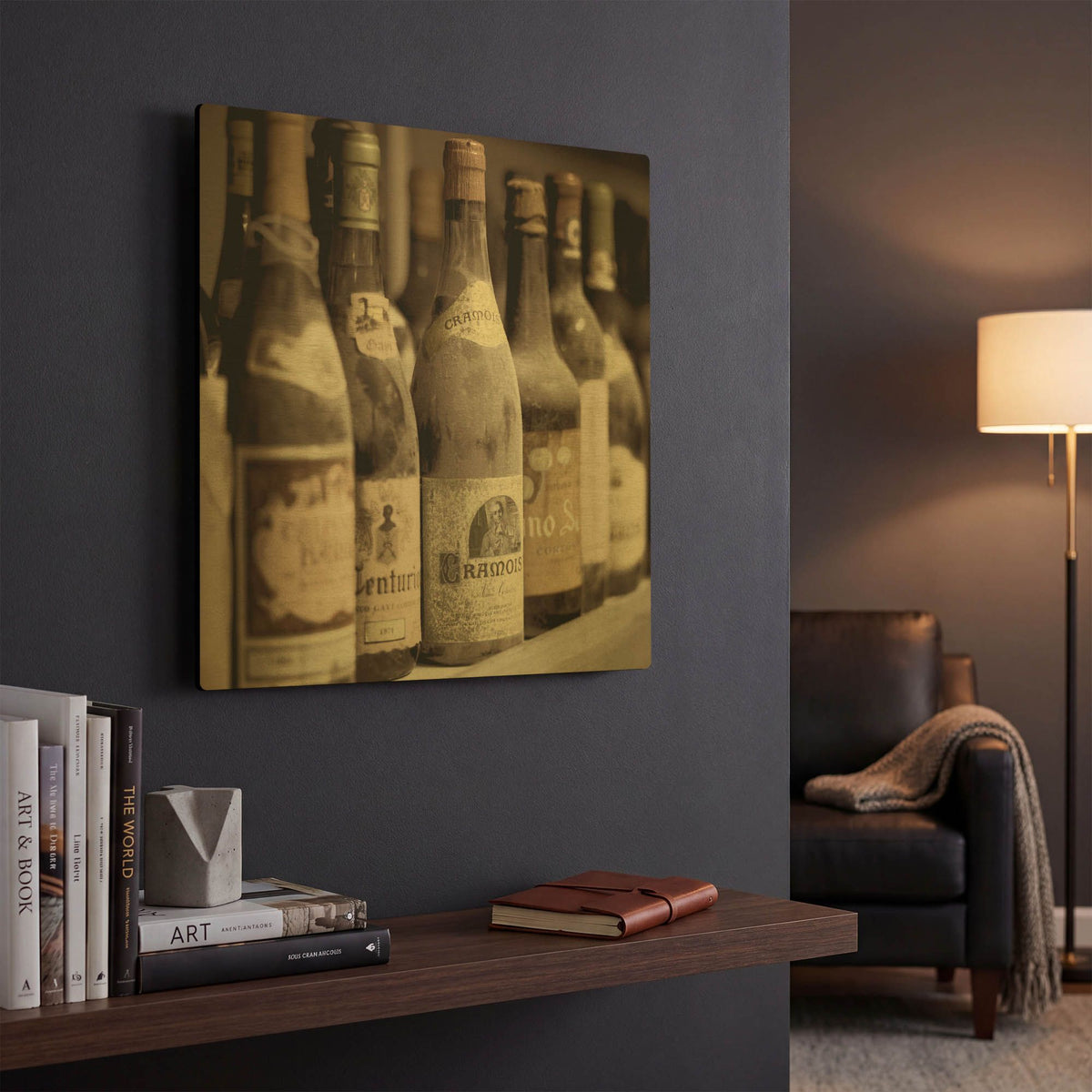 'Enoteca Cortona 2' By Alan Blaustein Gold Metal Wall Art
