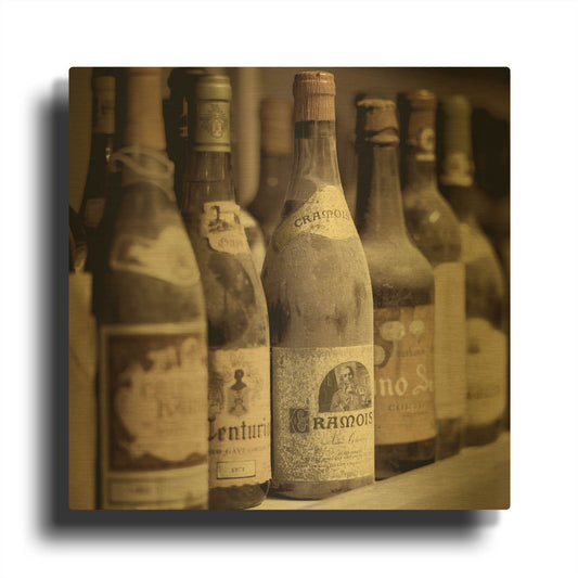 'Enoteca Cortona 2' By Alan Blaustein Gold Metal Wall Art