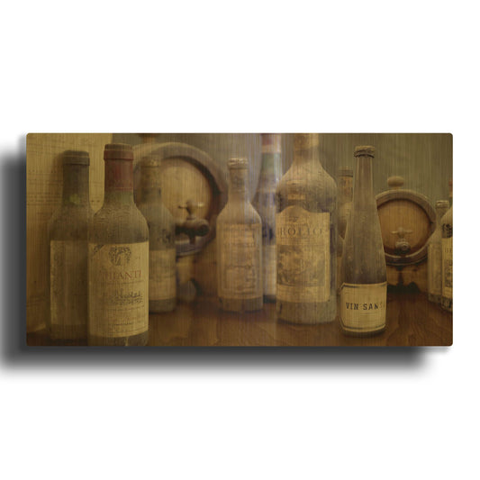 'Enoteca Cortona 5' By Alan Blaustein Gold Metal Wall Art