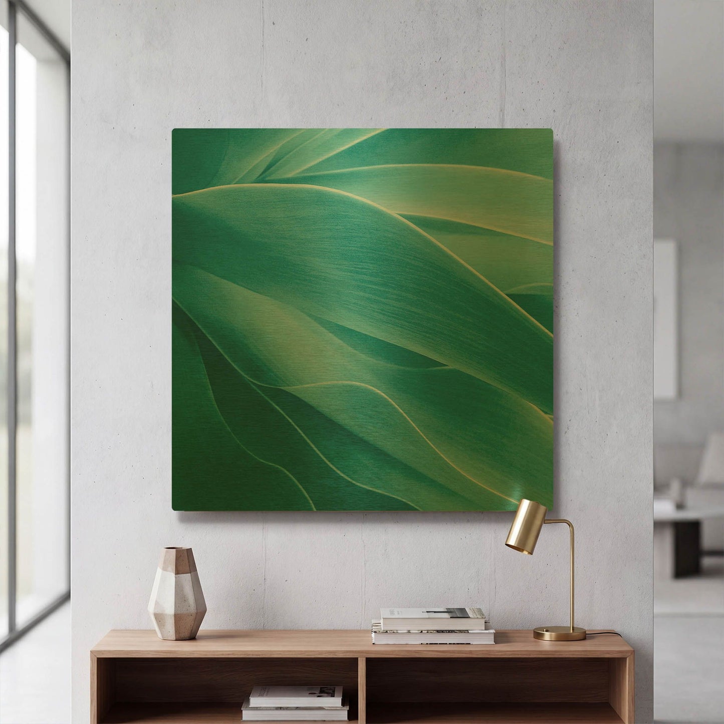 'Succulent' By Jan Bell Gold Metal Wall Art