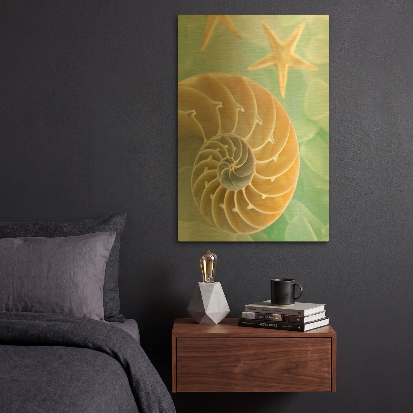 'Seaglass 2' By Alan Blaustein Gold Metal Wall Art