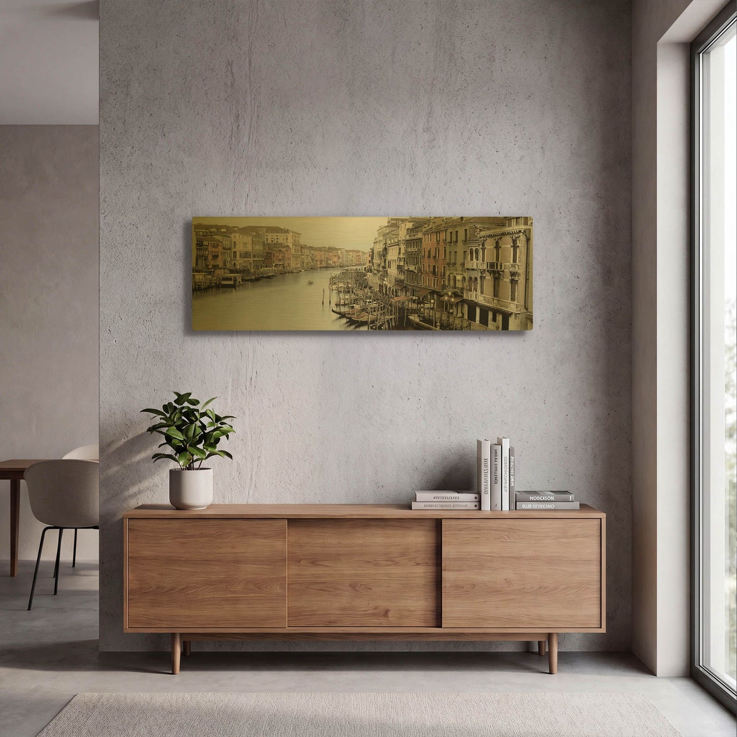 'Morning on the Grand Canal' By Alan Blaustein Gold Metal Wall Art