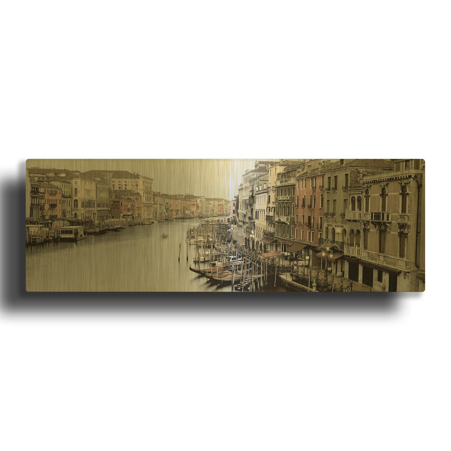 'Morning on the Grand Canal' By Alan Blaustein Gold Metal Wall Art