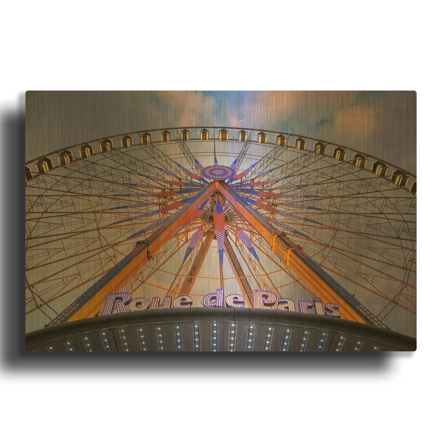 'Rue de Paris' By Alan Blaustein Gold Metal Wall Art