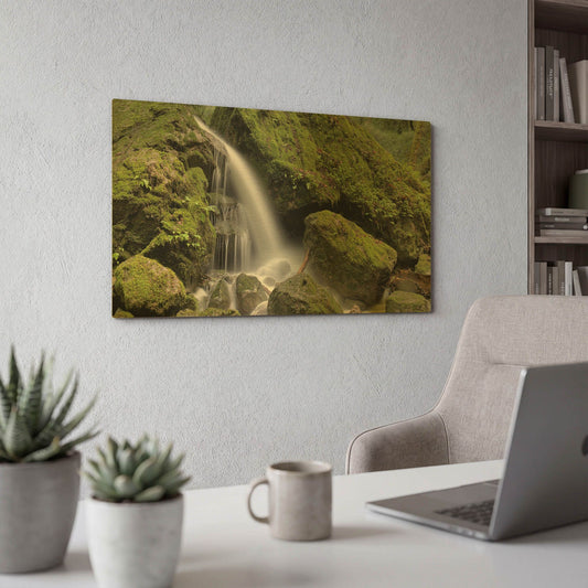 'Canyon Falls No. 13' By Alan Blaustein Gold Metal Wall Art