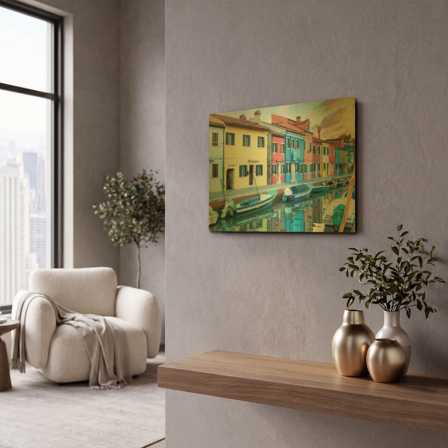 'Bruano 25' By Alan Blaustein Gold Metal Wall Art