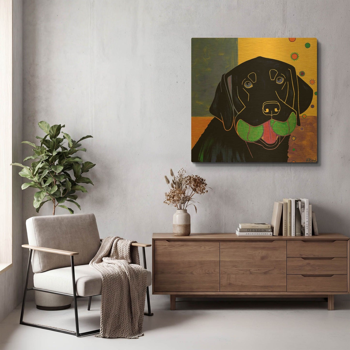 'Baller' By Angela Bond Gold Metal Wall Art