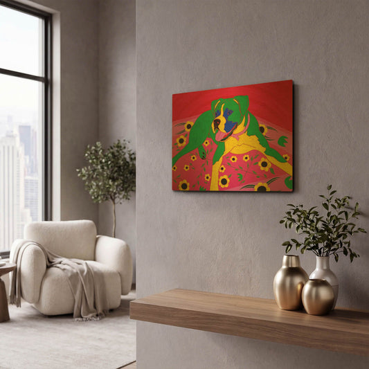 'Courageous Clown' By Angela Bond Gold Metal Wall Art