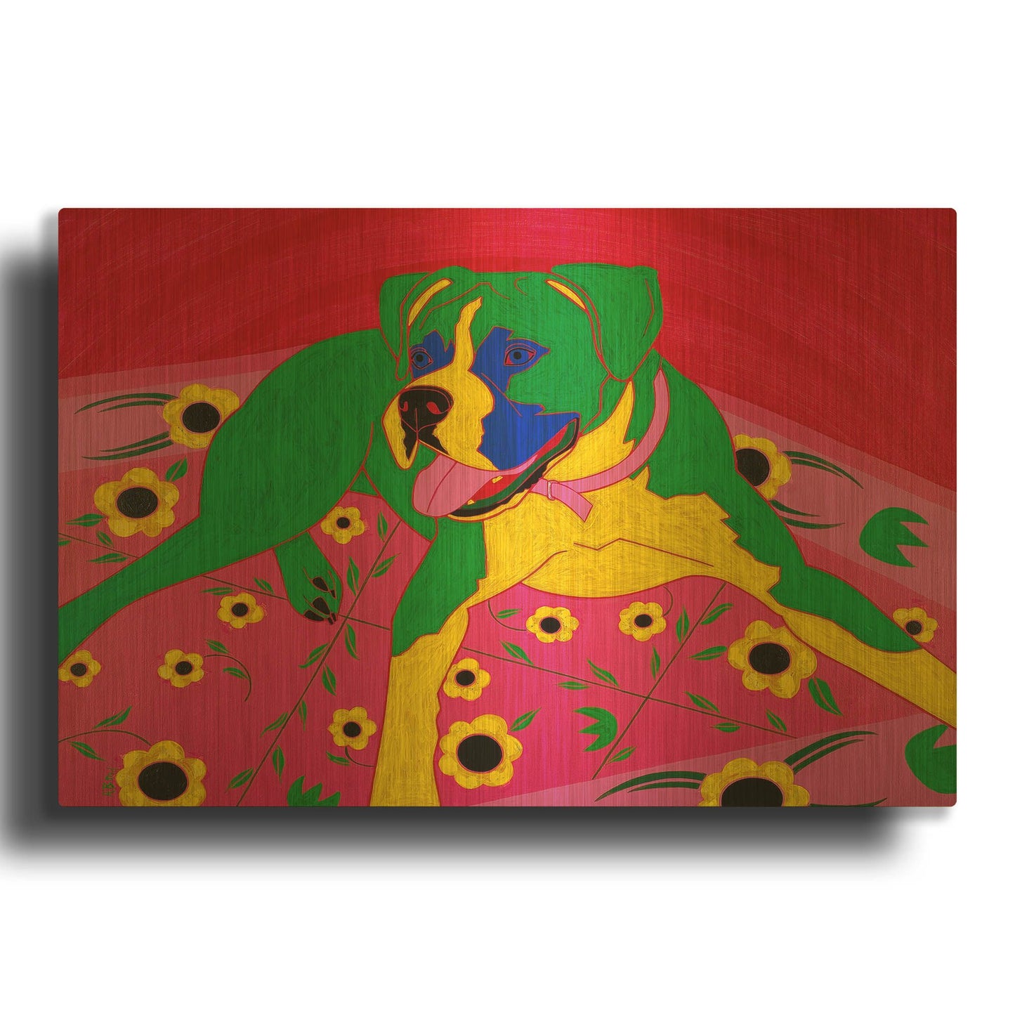 'Courageous Clown' By Angela Bond Gold Metal Wall Art