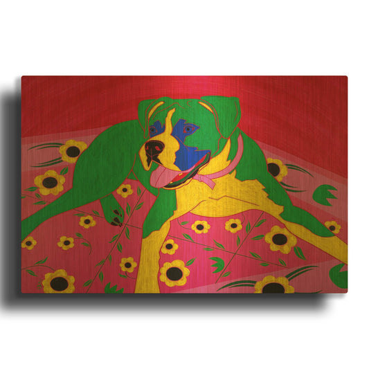 'Courageous Clown' By Angela Bond Gold Metal Wall Art