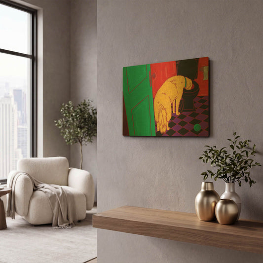'Drinking Problem' By Angela Bond Gold Metal Wall Art