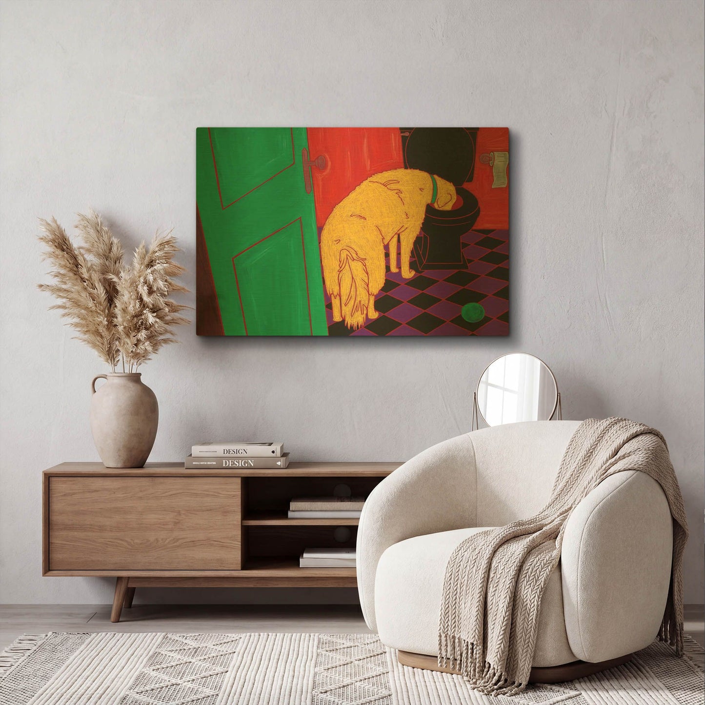 'Drinking Problem' By Angela Bond Gold Metal Wall Art