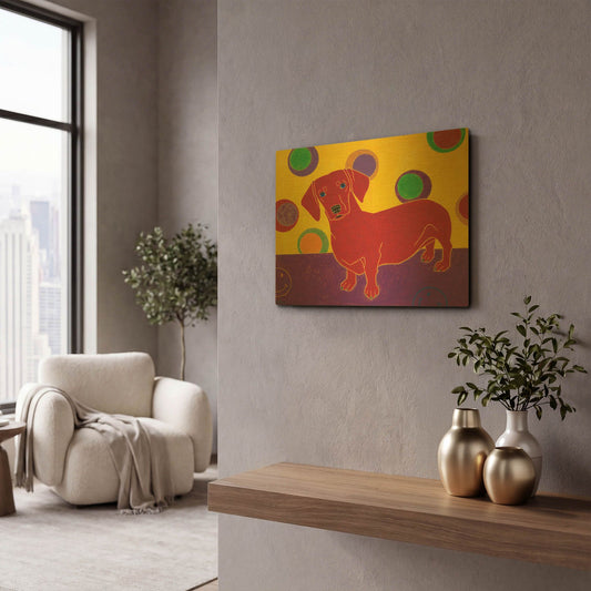 'Foot Long Fun III' By Angela Bond Gold Metal Wall Art