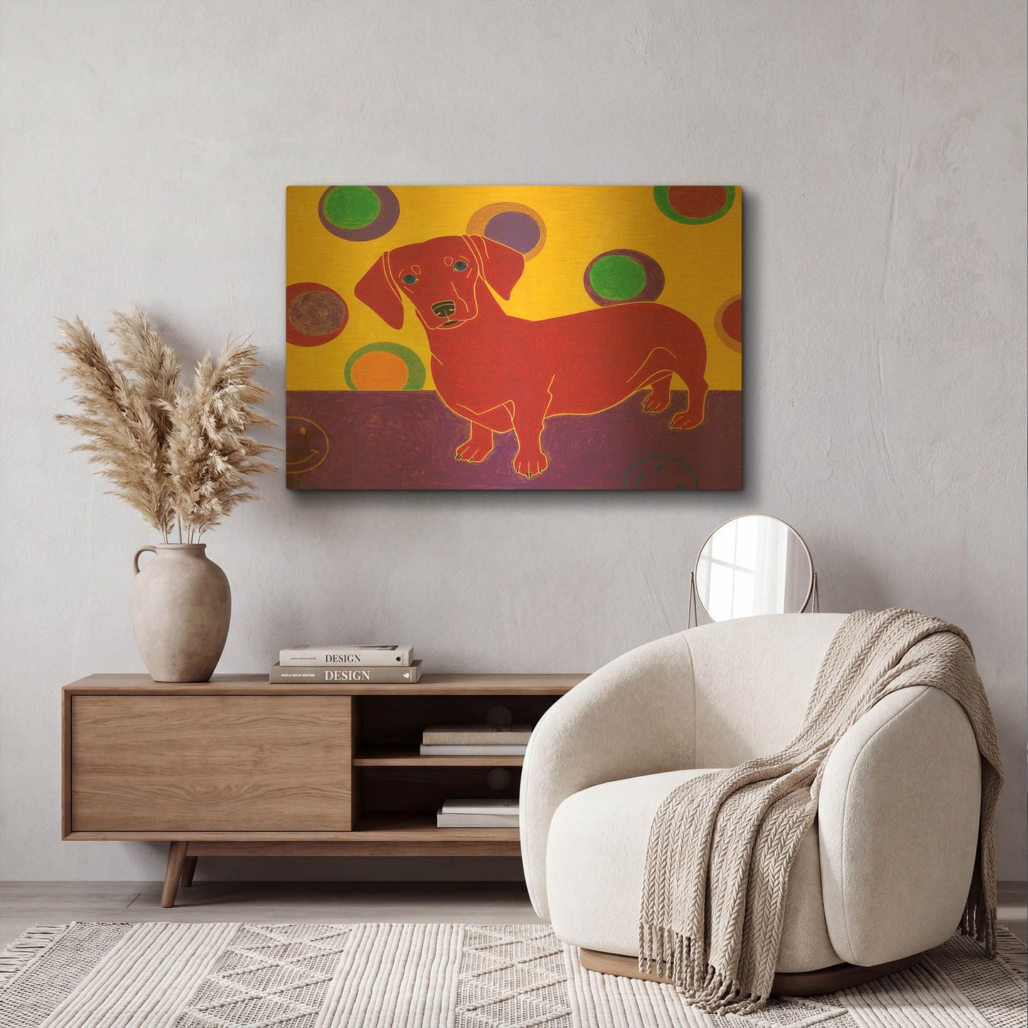'Foot Long Fun III' By Angela Bond Gold Metal Wall Art
