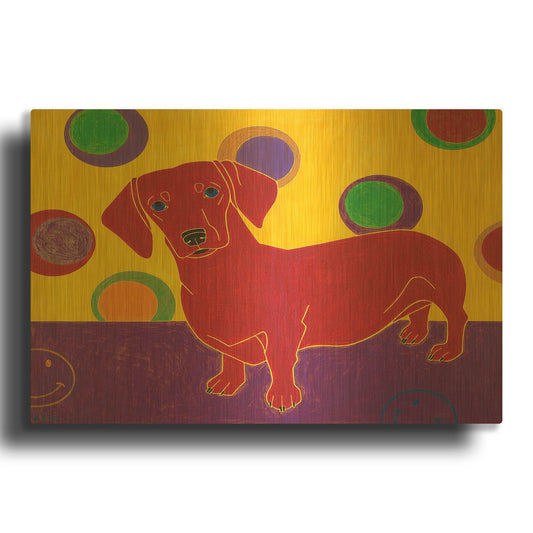 'Foot Long Fun III' By Angela Bond Gold Metal Wall Art