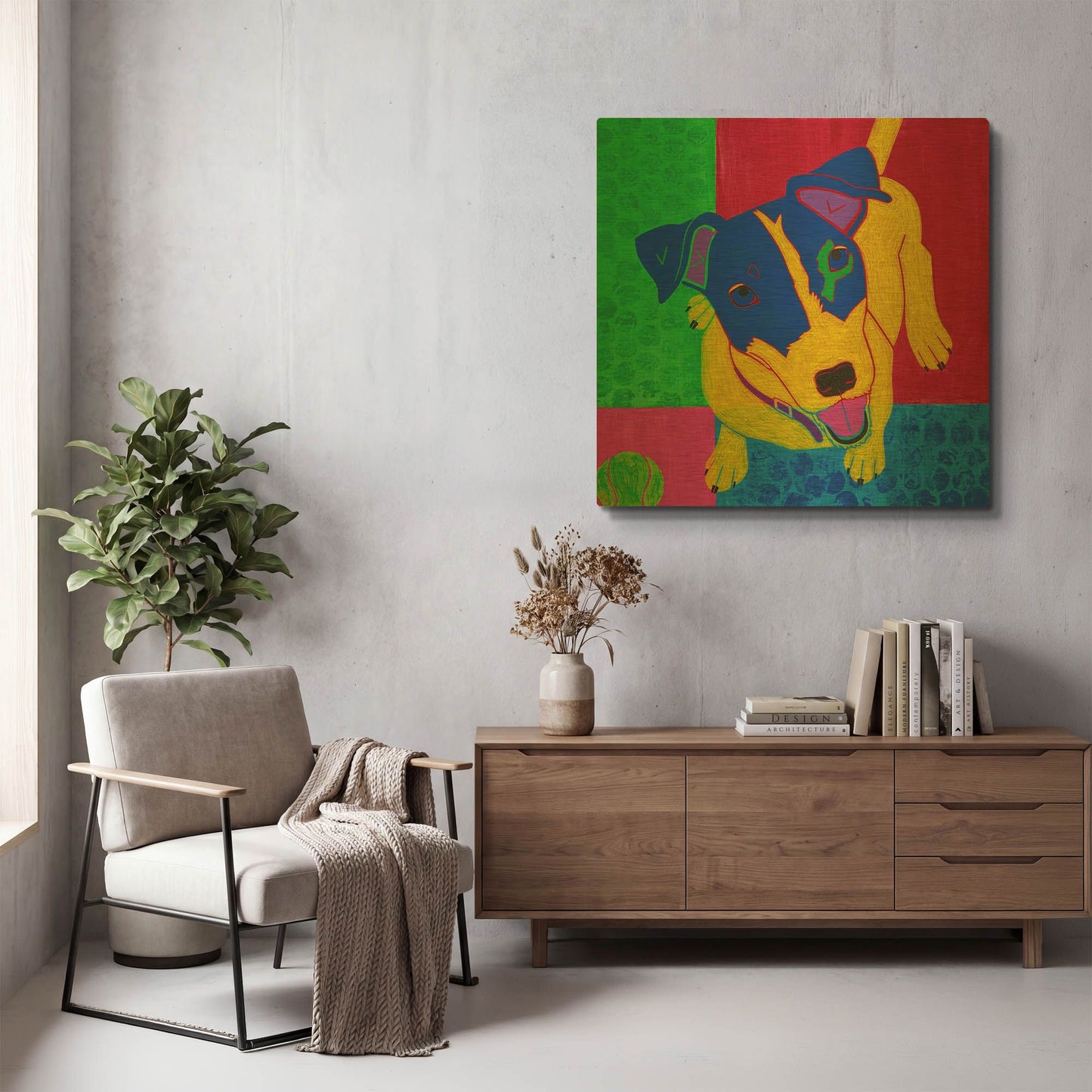 'Just Jack' By Angela Bond Gold Metal Wall Art