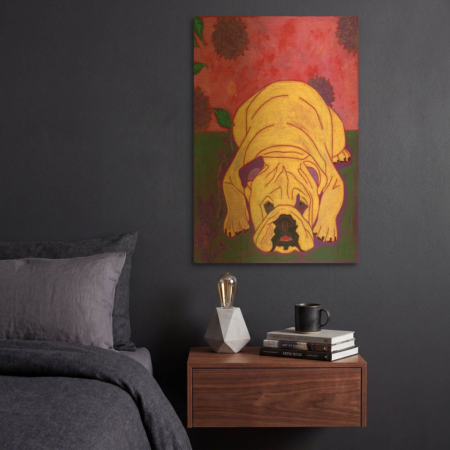 'Lounge Lizard' By Angela Bond Gold Metal Wall Art