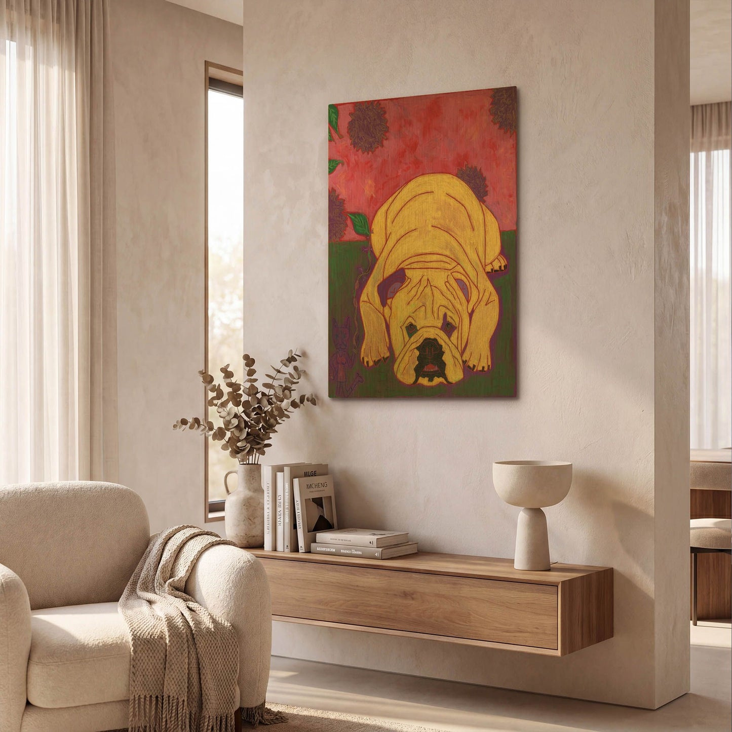 'Lounge Lizard' By Angela Bond Gold Metal Wall Art