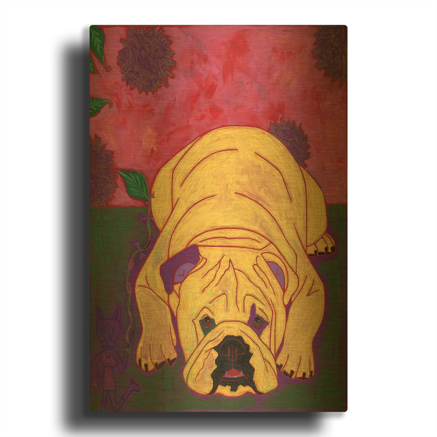 'Lounge Lizard' By Angela Bond Gold Metal Wall Art