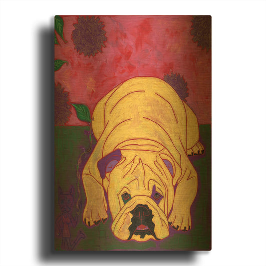 'Lounge Lizard' By Angela Bond Gold Metal Wall Art