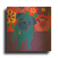 'Perspicacious Pug' By Angela Bond Gold Metal Wall Art