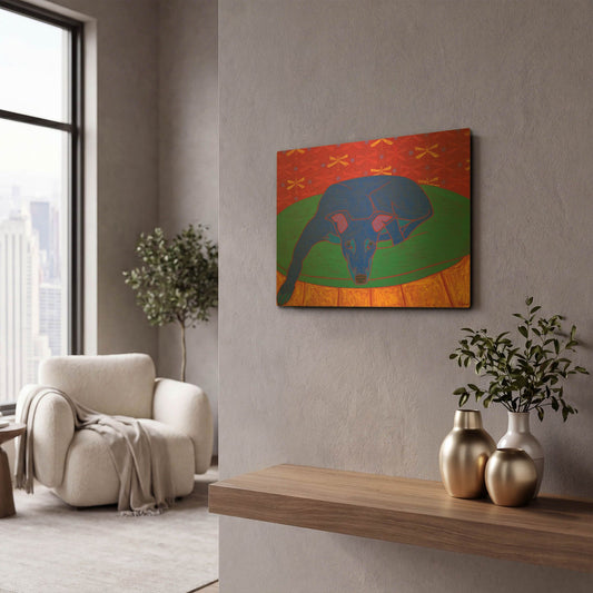 'Runner in Repose' By Angela Bond Gold Metal Wall Art