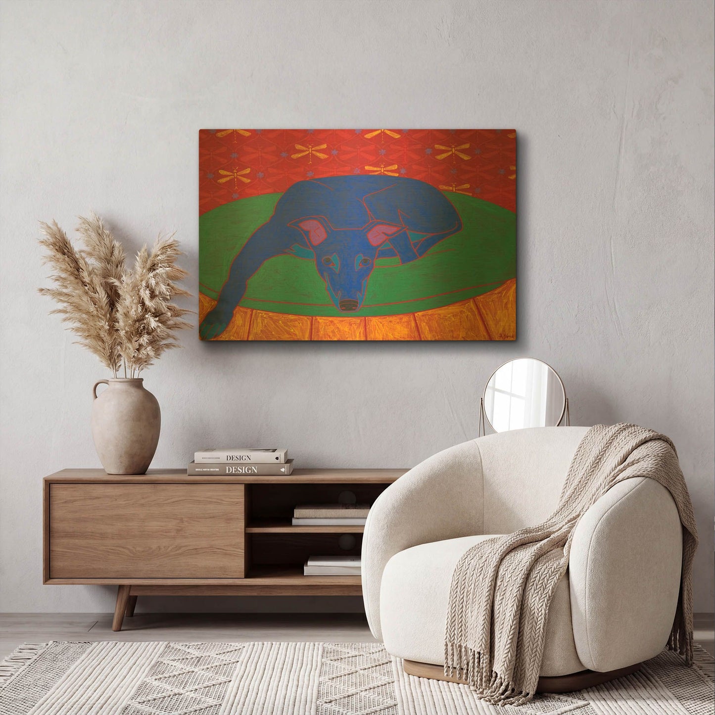 'Runner in Repose' By Angela Bond Gold Metal Wall Art