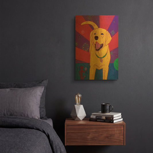 'Yellow Happiness' By Angela Bond Gold Metal Wall Art