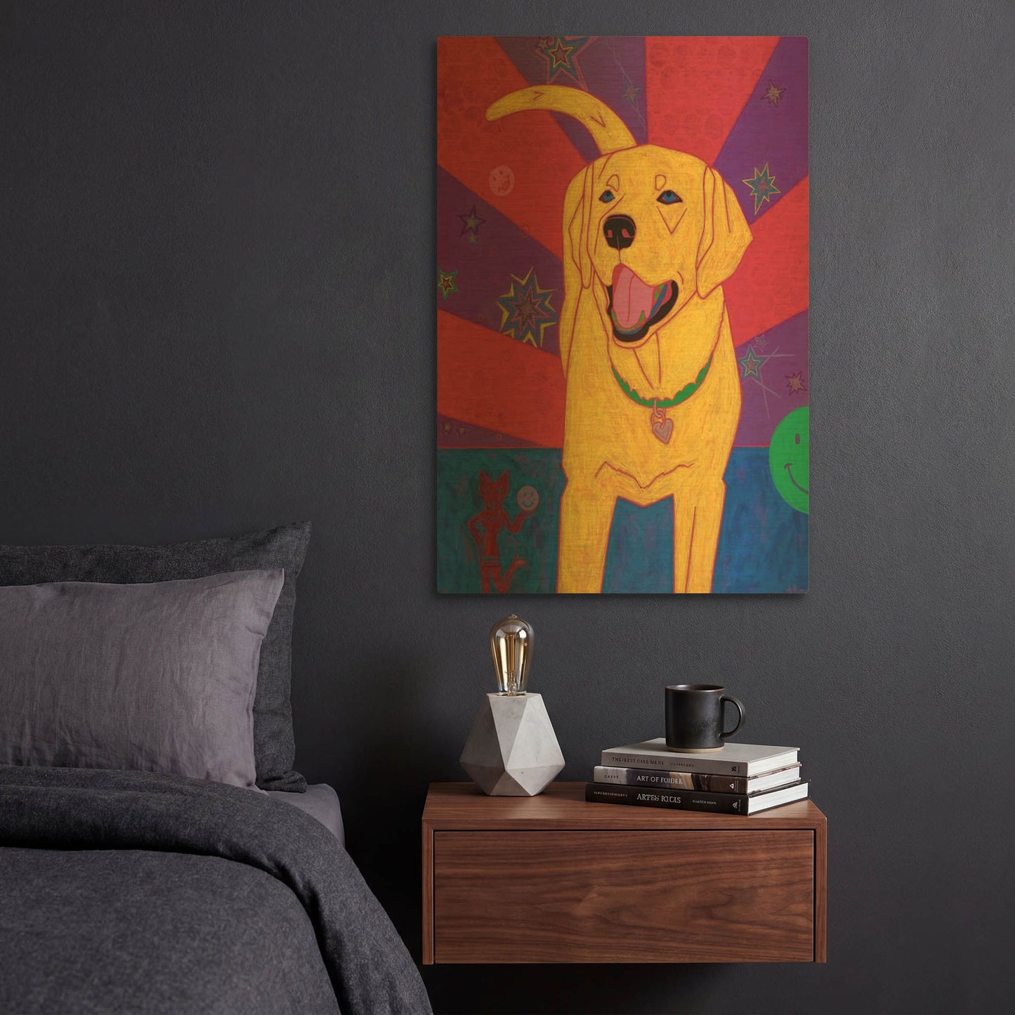 'Yellow Happiness' By Angela Bond Gold Metal Wall Art