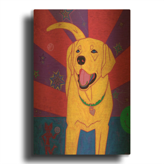 'Yellow Happiness' By Angela Bond Gold Metal Wall Art
