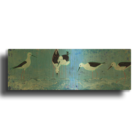'Long Legged Waders' By Angela Bond Gold Metal Wall Art