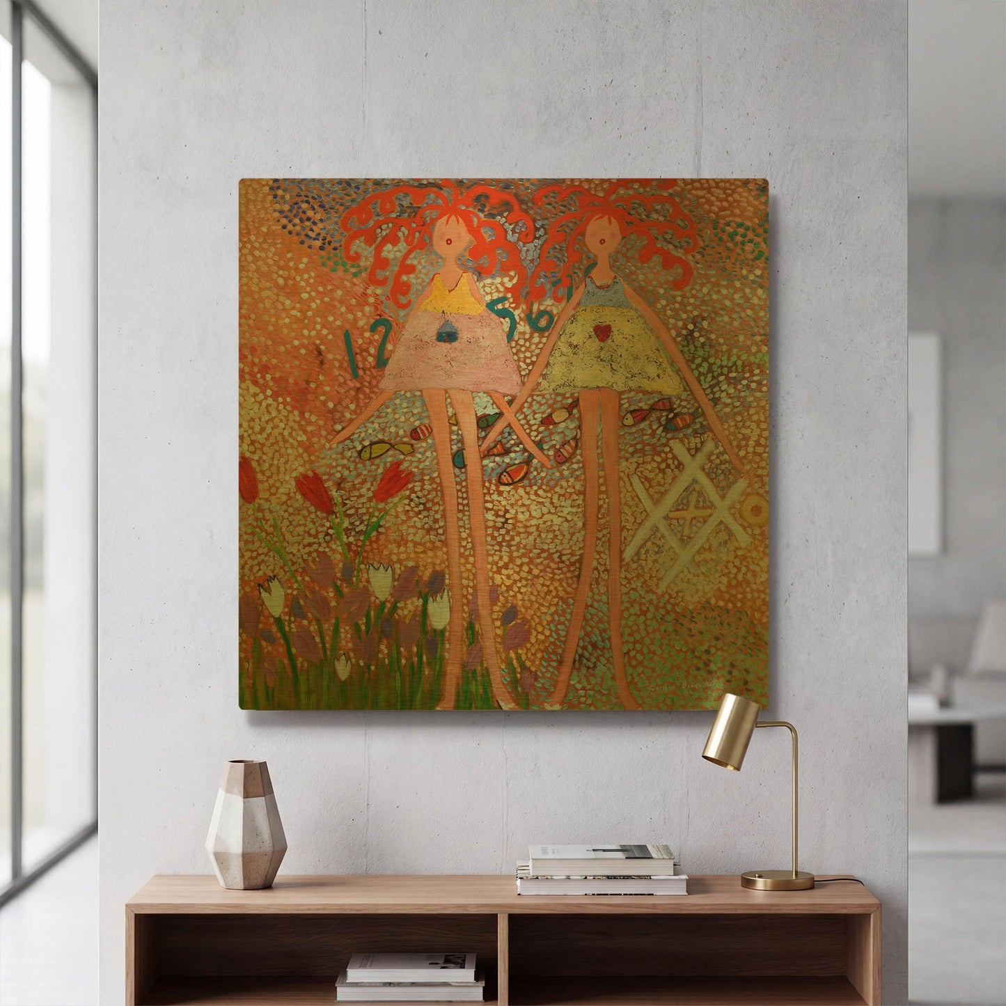 'Across the Universe' By Caroline Benchétrit Gold Metal Wall Art
