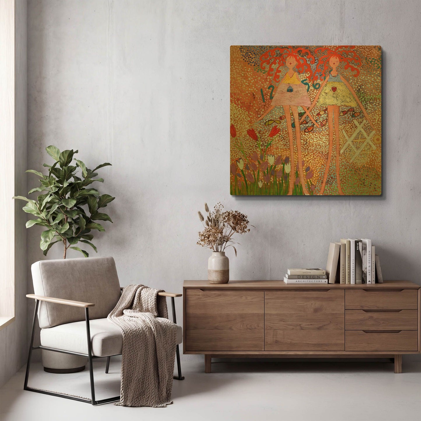 'Across the Universe' By Caroline Benchétrit Gold Metal Wall Art
