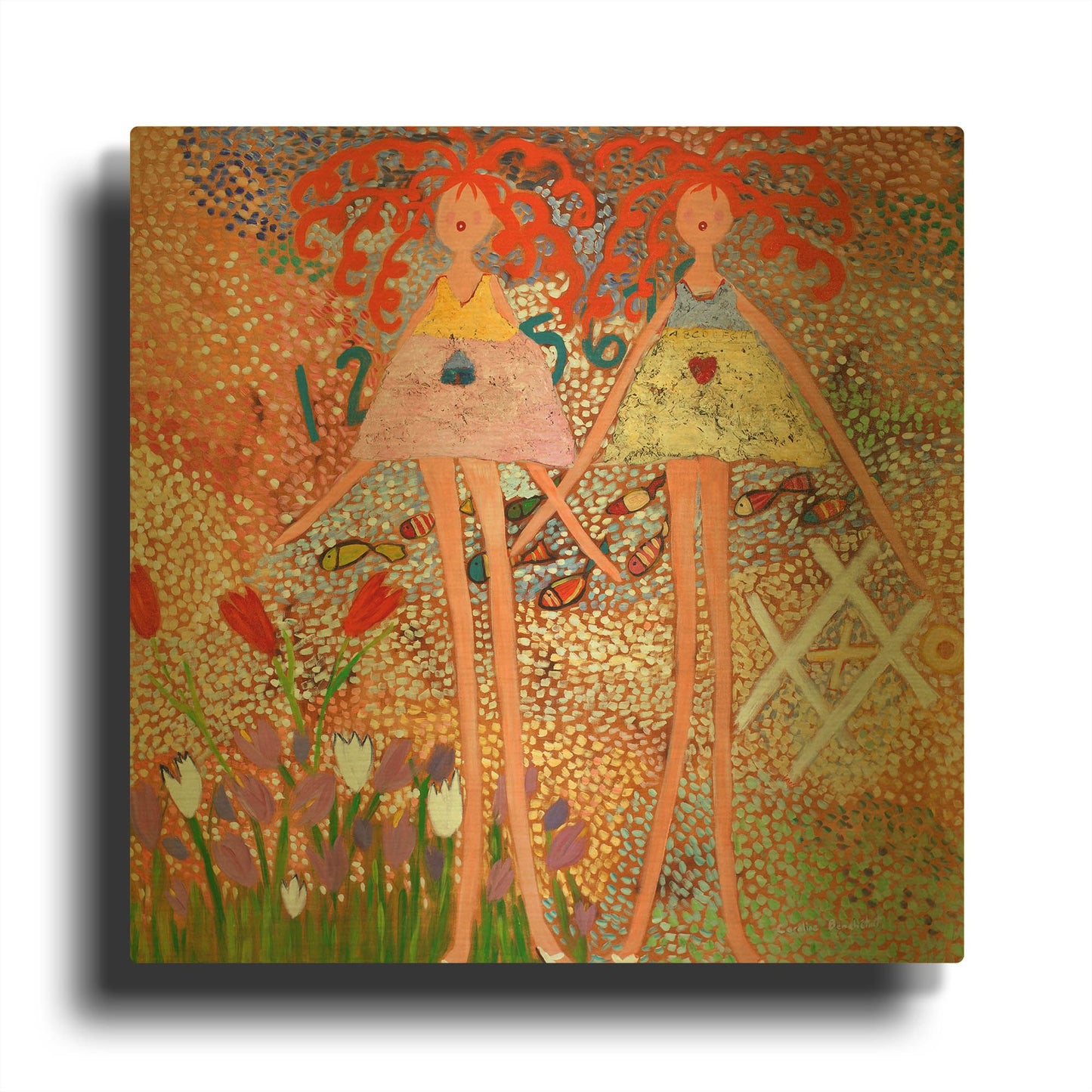 'Across the Universe' By Caroline Benchétrit Gold Metal Wall Art