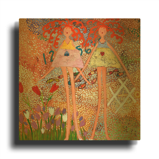 'Across the Universe' By Caroline Benchétrit Gold Metal Wall Art