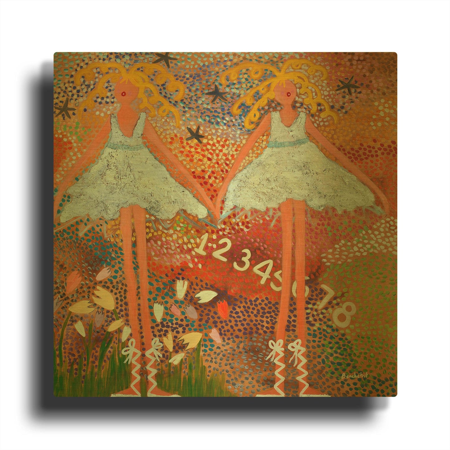'Desert Dance' By Caroline Benchétrit Gold Metal Wall Art