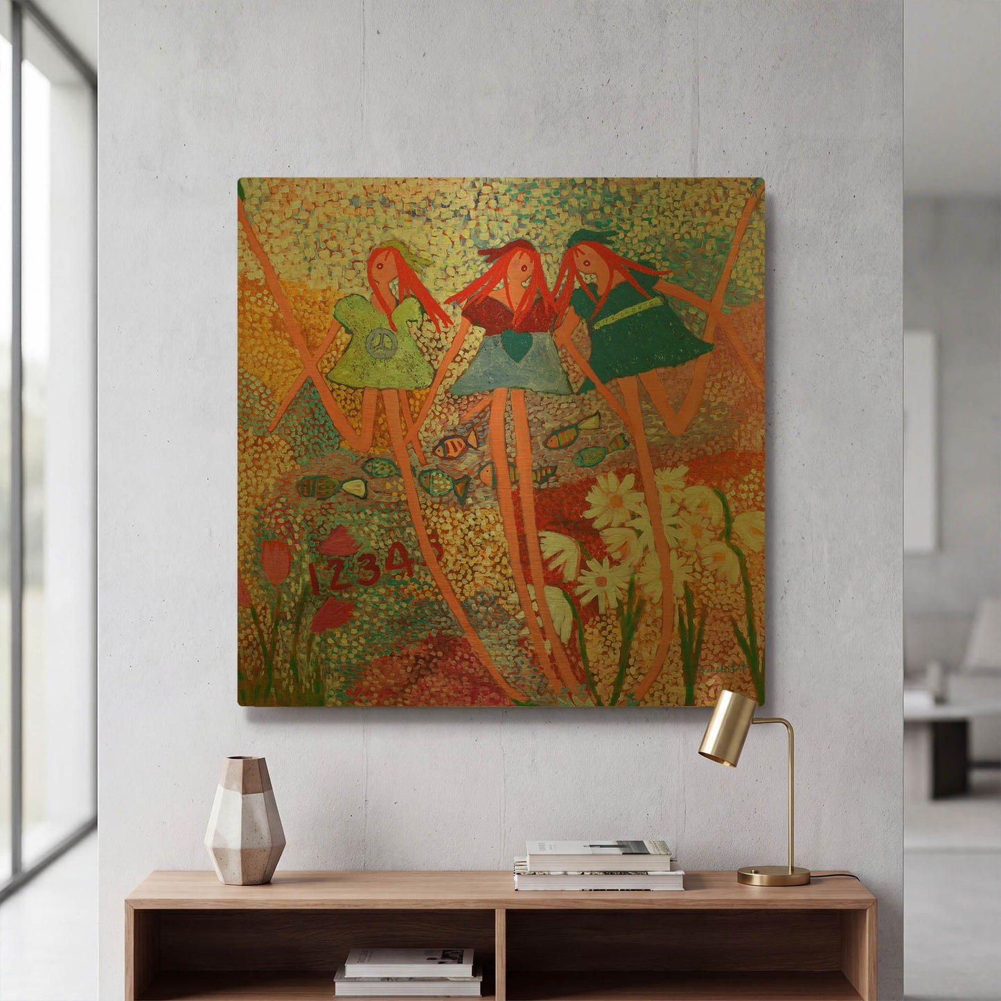 'Love Is All There Is' By Caroline Benchétrit Gold Metal Wall Art