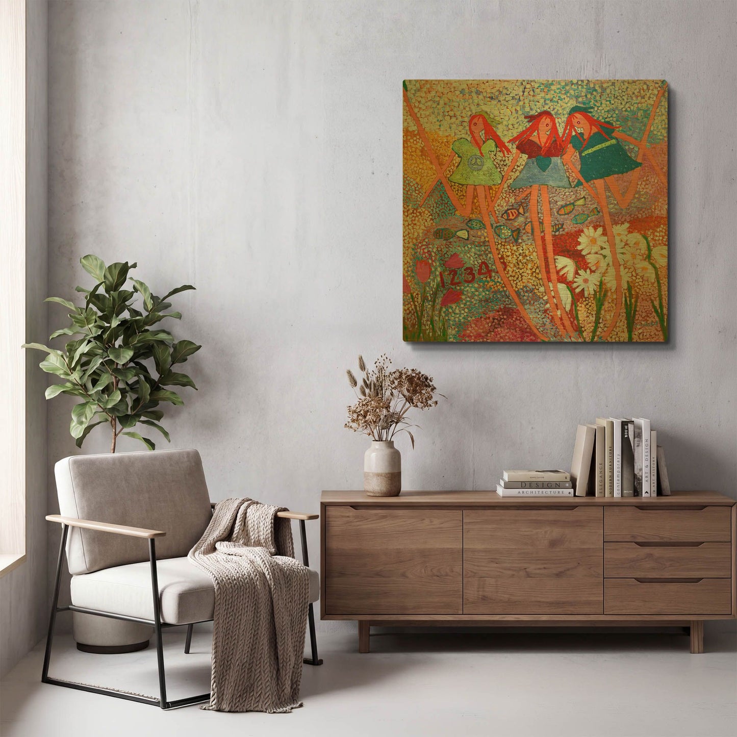 'Love Is All There Is' By Caroline Benchétrit Gold Metal Wall Art